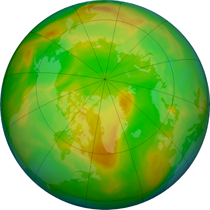 Arctic ozone map for 27 May 2016